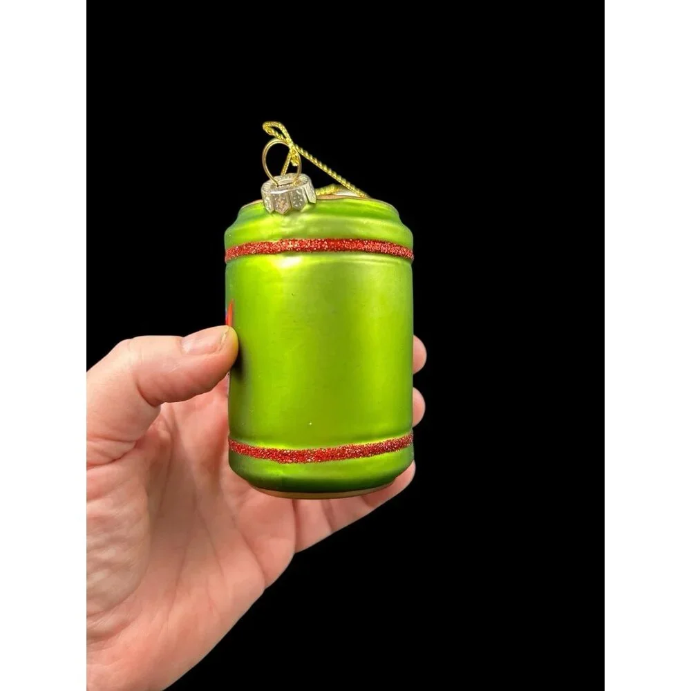 Blown Glass Glitter Foaming Beer Can Christmas Ornament 2022 Target Wondershop
